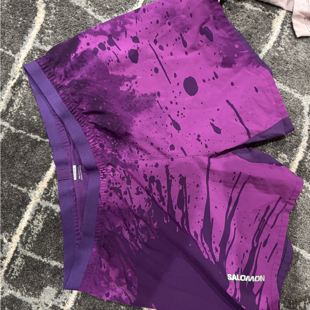 Salomon Purple Graphic Shorts